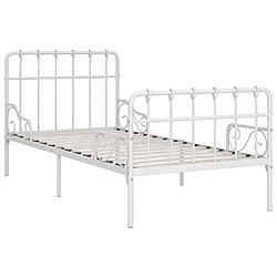 vidaXL Cadre de lit sans matelas avec sommier à lattes métal 90x200 cm