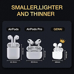 GUPBOO Mini casque Bluetooth Pro 4 TWS avec Air Pods Étuis en silicone Écouteurs intra-auriculaires sans fil Casque stéréo Casque de musique avec micro