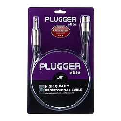 Câble XLR femelle 3b - Jack mâle mono 3m Elite Plugger