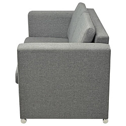 Acheter vidaXL Canapé à 2 places Tissu Gris clair