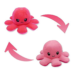 Universal Conception de poulpe, peluche réversible et poupée en peluche Toylight Pink + Rose Red