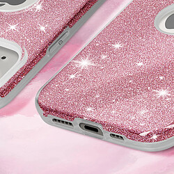 Avis Avizar Coque pour iPhone 14 Paillette Glitter Silicone Semi rigide Rose