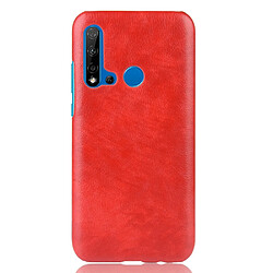 Wewoo Coque PC + PU antichoc Litchi Texture pour Huawei P20 lite 2019 / Nova 5i rouge