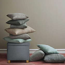 Ahd Amazing Home Design Pouf de rangement avec coussins recouvert de tissu Coffree matelassé, Couleur: Gris