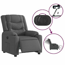 Maison Chic Fauteuil Relax pour salon, Fauteuil inclinable électrique Gris foncé Tissu -GKD43450 pas cher