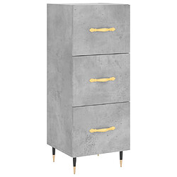 Acheter vidaXL Buffet haut Gris béton 34,5x34x180 cm Bois d'ingénierie