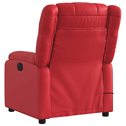 Avis vidaXL Fauteuil de massage inclinable électrique rouge similicuir