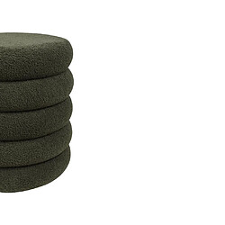 Avis Vente-Unique Pouf en tissu bouclette vert sapin ECAMBI