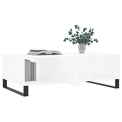 Avis vidaXL Table basse blanc 104x60x35 cm bois d'ingénierie