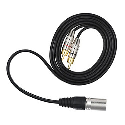 XLR 3Pin Mâle à 2RCA Mâle Jack Haut-Parleur Audio Splitter Câble Connecteur 1M pas cher