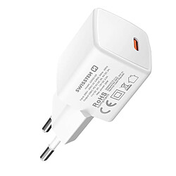 Chargeur Secteur USB-C avec Technologie GaN Power Delivery 33W Swissten Blanc