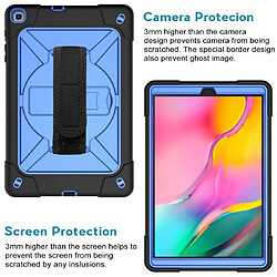 Acheter Wewoo Housse Coque Pour Galaxy Tab A 10.1 2019 T510 couleur contrastée Silicone + PC Combinaison avec support noir + bleu