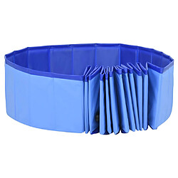 Acheter vidaXL Piscine pliable pour chiens Bleu 200x30 cm PVC