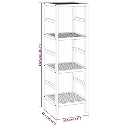 vidaXL Étagère de salle de bain 35,5x35,5x112,5cm Bois massif de noyer pas cher