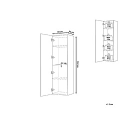 Avis Beliani Meuble haut MATARO 40 cm 35 cm 132 cm Bois clair