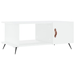 Maison Chic Table basse,Table Console Table d'appoint, Table pour salon blanc 90x50x40 cm bois d'ingénierie -MN17145