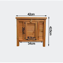 Helloshop26 Cabane clapier à lapins rongeurs poulailler lapinière ou autres petits animaux en bois 420 x 515 x 430 mm 3716001