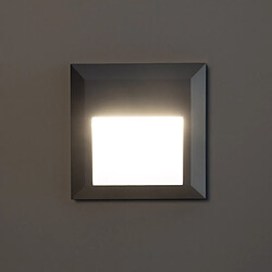 Ledkia Balise LED Extérieure 1W En Saillie au Mur Carrée Byron Blanche Blanc Neutre 4000K