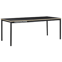 Beliani Table de salle à manger extensible noire 140 / 190 x 90 cm AVIS