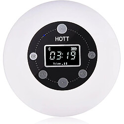 Universal Haut-parleur YH-Bluetooth, haut-parleur Bluetooth sans fil avec radio FM, appel mains libres, haut-parleur de musique imperméable IPX4 avec aspiration dans la salle de bain (blanc)