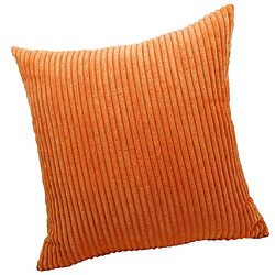 Acheter taie d'oreiller en velours côtelé de couleur unie canapé carré housse de coussin orange