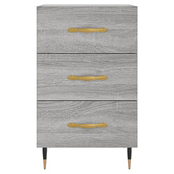 Maison Chic Table de chevet, Table de Nuit pour chambre salon sonoma gris 40x40x66 cm bois d'ingénierie pas cher