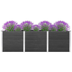 Maison Chic Jardinière,Lit surélevé de jardin - Bac à fleurs - pot de fleur Gris 300x50x91 cm WPC -GKD79201