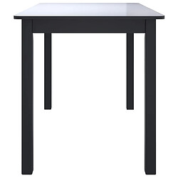 Acheter Maison Chic Table à manger | Table de salle à manger Noir 114x71x75 cm Bois d'hévéa massif -GKD72995