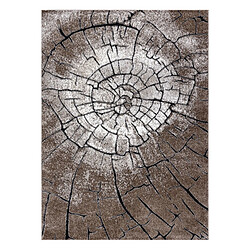 RUGSX Tapis moderne COZY 8875 Wood, tronc d'arbre - Structural deux niveaux de molleton marron 120x170 cm