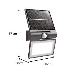 Applique solaire + détecteur de mouvement - classe A++ - 2000 lumens - Voltman