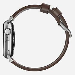 Nomad Bracelet Moderne Cuir pour Apple Watch 42-44-45mm Marron pas cher