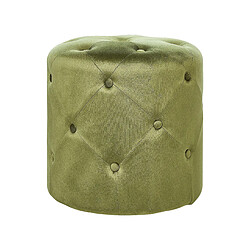 Beliani Pouf COROLLA Vert olive Velours 40 cm 40 cm 