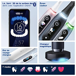 Oral-B iO 9 Edition Spéciale - Avec Etui de Voyage, et Pochette - Noire - Brosse À Dents Électrique