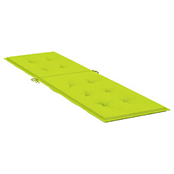 Avis vidaXL Coussin de chaise de terrasse vert vif (75+105)x50x4 cm