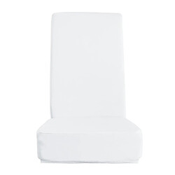 Housse De Chaise De Salle à Manger Extensible Longue Chaise Arrière Couvre Protecteur Blanc pas cher