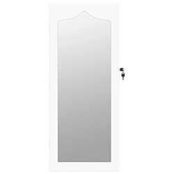 Avis vidaXL Armoire à bijoux avec miroir murale blanc 37,5x10x90 cm