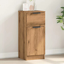 vidaXL Buffet chêne artisanal 30x30x70 cm bois d'ingénierie