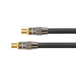 Python Parent Title Premium - Connecteur mâle vers Femelle IEC/coaxial 1 m Noir