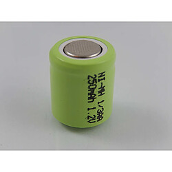 vhbw 1/3AA batterie NI-MH 1/3AA 250mAh (1.2V) Flattop pour la fabrication de modèles, éclairage solaire, téléphone, etc.