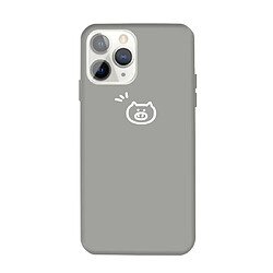 Wewoo Coque Pour iPhone 11 Pro Petit Cochon Motif Coloré Givré TPU Téléphone Housse de Protection Gris