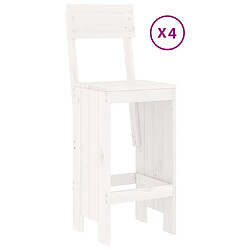 Avis Maison Chic Table de bar et chaises d'extérieur 5 pcs,Ensemble de bar de jardin pour relax blanc bois massif de pin -GKD185067