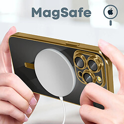 Avis Avizar Coque MagSafe pour iPhone 14 Pro Silicone Protection Caméra Contour Chromé Or