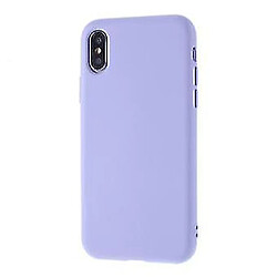 Universal Étui en silicone à boutons latéraux détachables liquides violets légers pour votre Apple iPhone XS / X