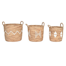 Set de basket DKD Home Decor Corde 46 x 46 x 48 cm Herbier marin Boho