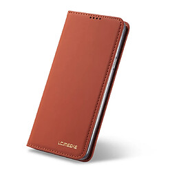 Wewoo Coque Pour Galaxy S9 LC.IMEEKE LC-002 Series Skin Feeling PU + TPU Housse en cuir à rabat avec support et fente carte et portefeuille marron