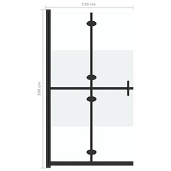 vidaXL Paroi de douche pliable Verre ESG demi-dépoli 120x190 cm pas cher