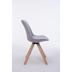 Avis Decoshop26 Chaise de salle à manger x1 chaise visiteur assise pivotant à 360° en tissu gris piètement en bois carré clair 10_0003476