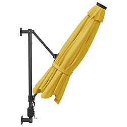 Avis vidaXL Parasol mural jaune 290 cm