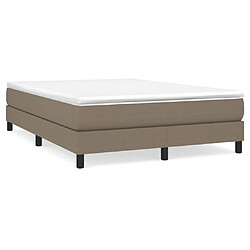 vidaXL Cadre de lit sans matelas taupe 140x200 cm tissu