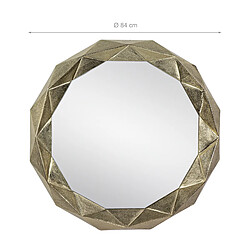 Avis Miroir mural doré en aluminium laiton antique design Guayaquil 84cm WOMO-DESIGN®